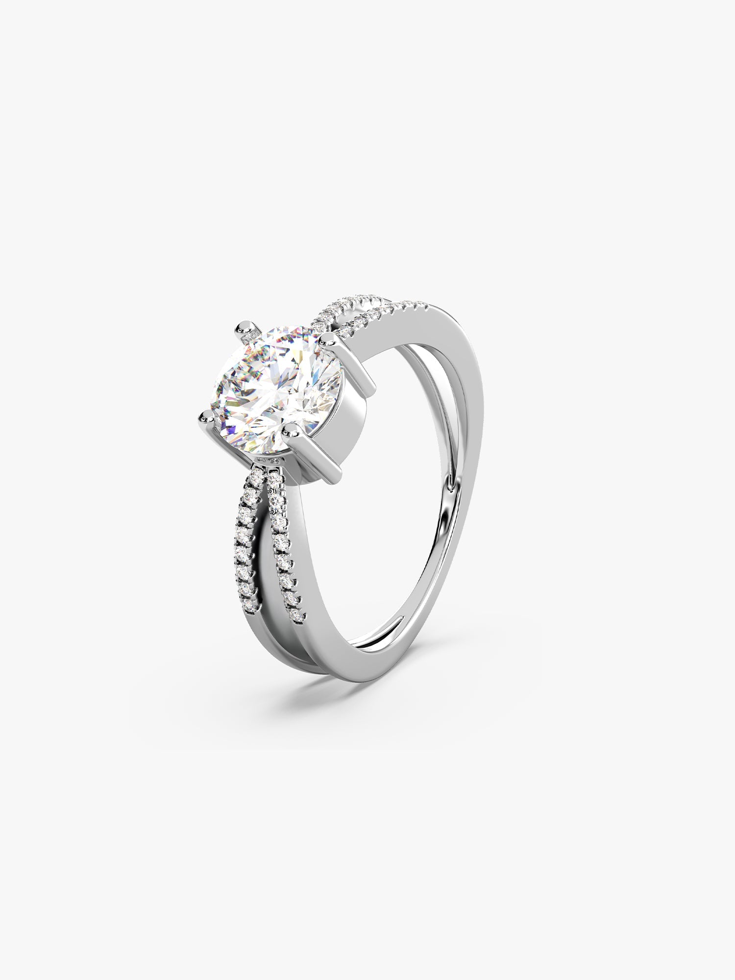Silver Midnight Glitter Ring