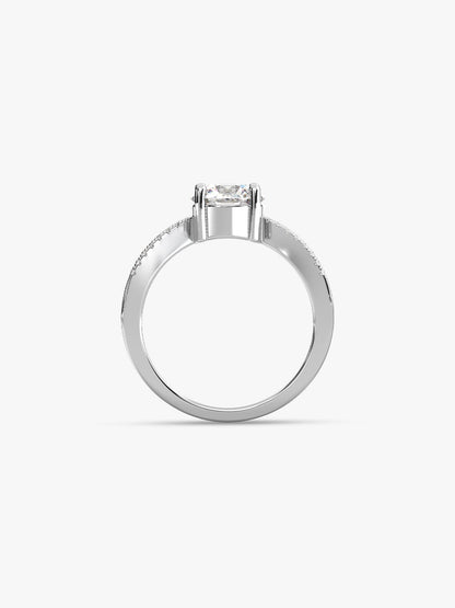 Silver Midnight Glitter Ring