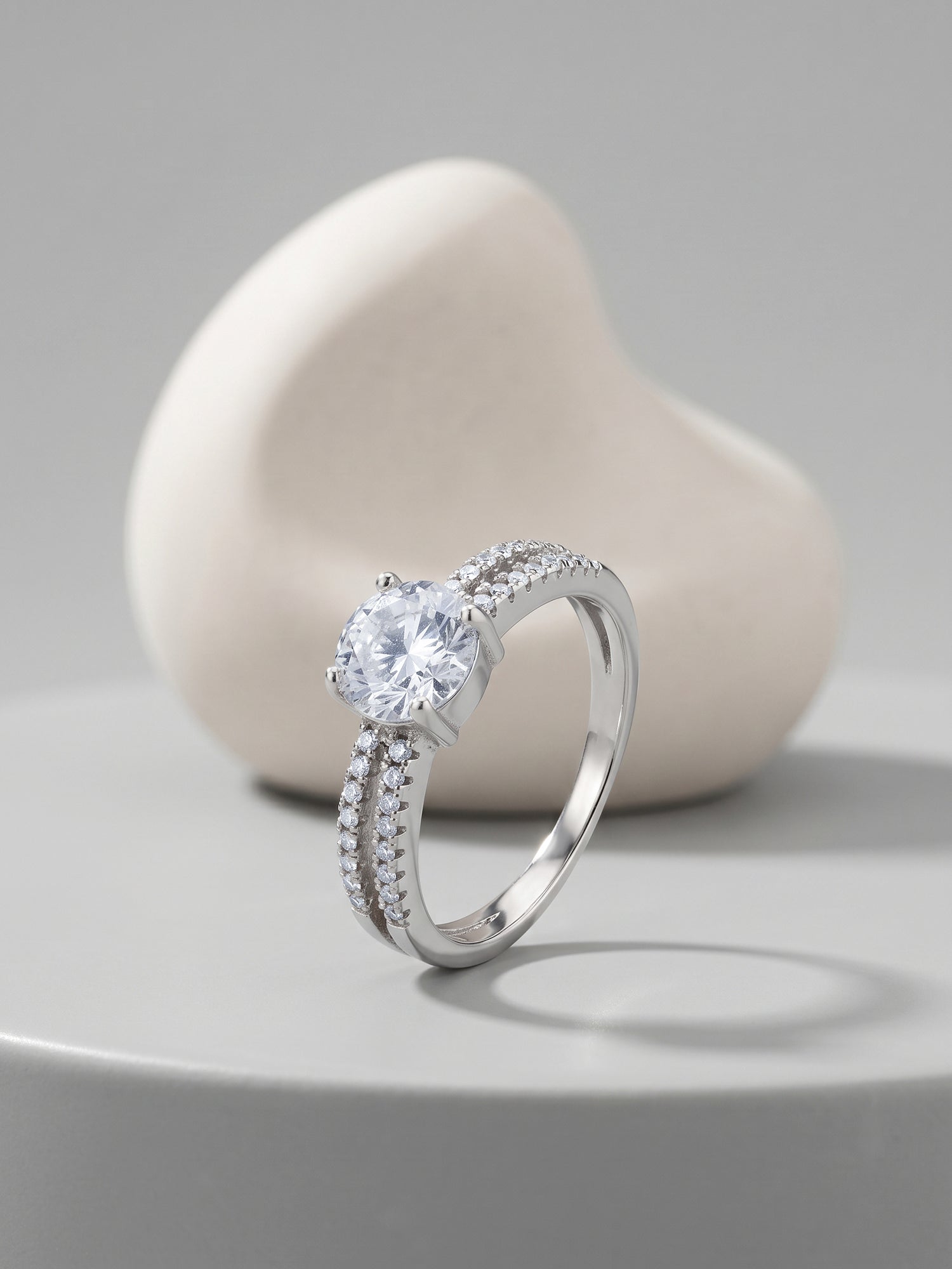 Silver Midnight Glitter Ring