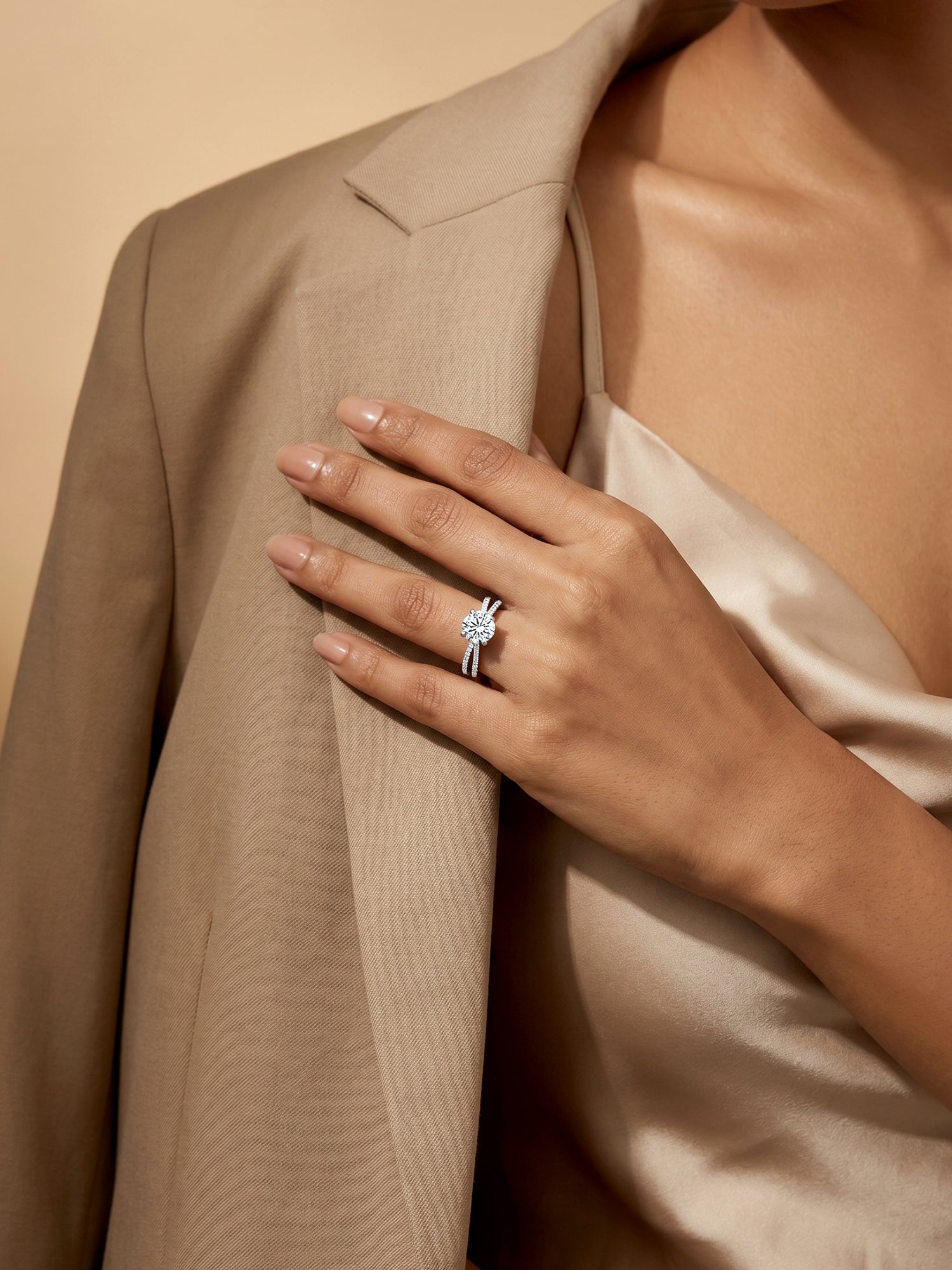 Silver Midnight Glitter Ring