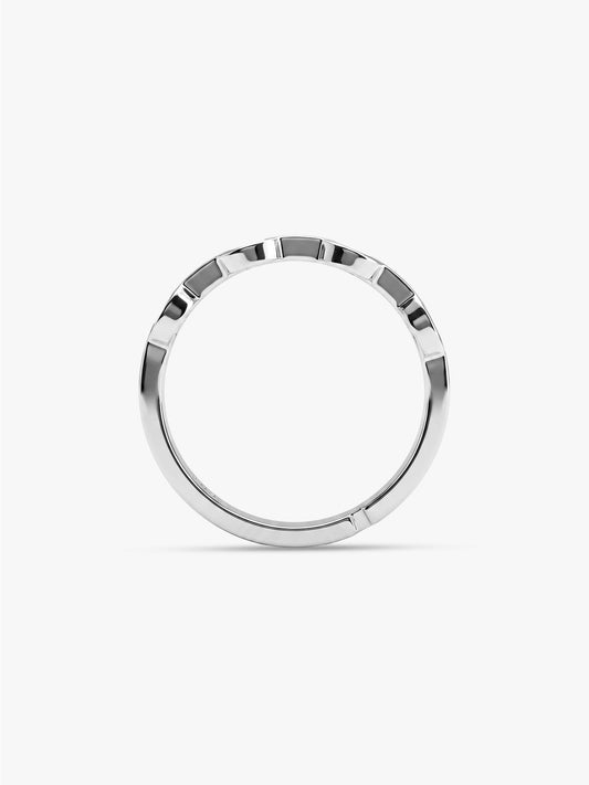 Silver Zircon Vine Shine Ring