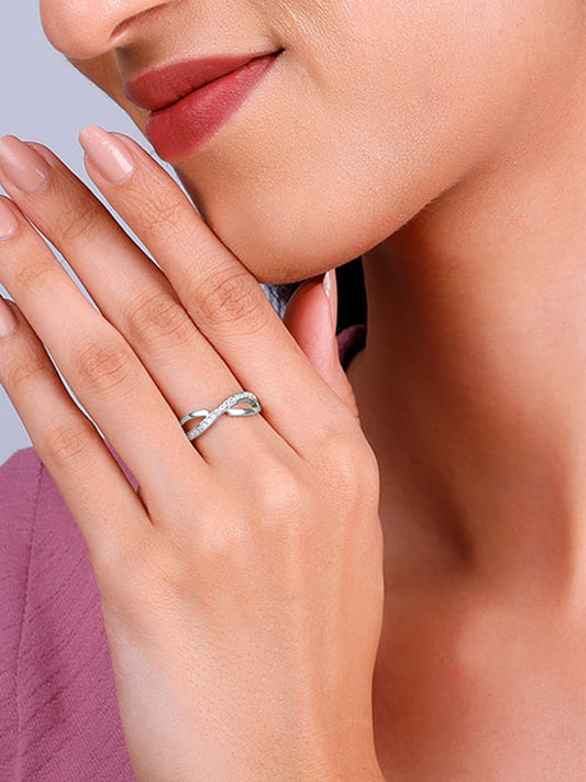 Silver Ripple Ring