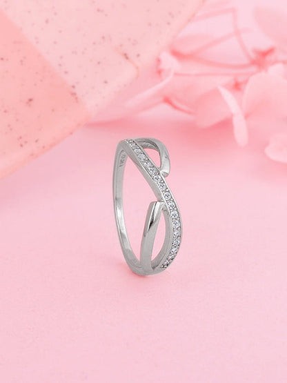 Silver Ripple Ring