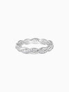 Silver Zircon Wave Entwined Ring