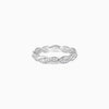 Silver Zircon Wave Entwined Ring