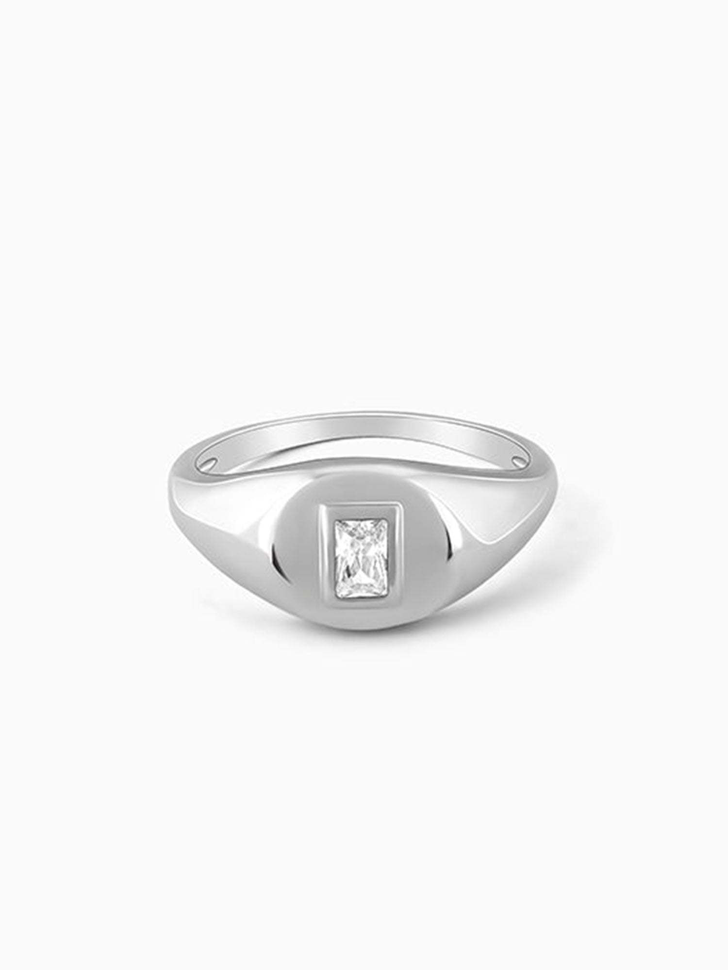 Silver Bezel Signet Ring
