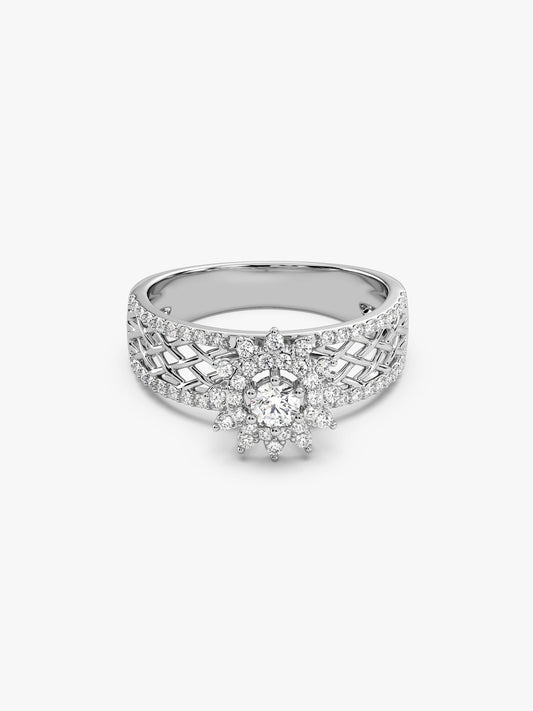 Silver Filigree Florid Ring