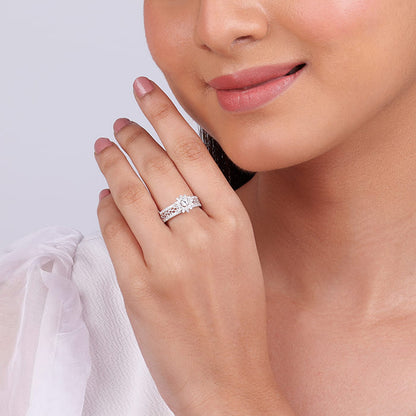 Silver Filigree Florid Ring