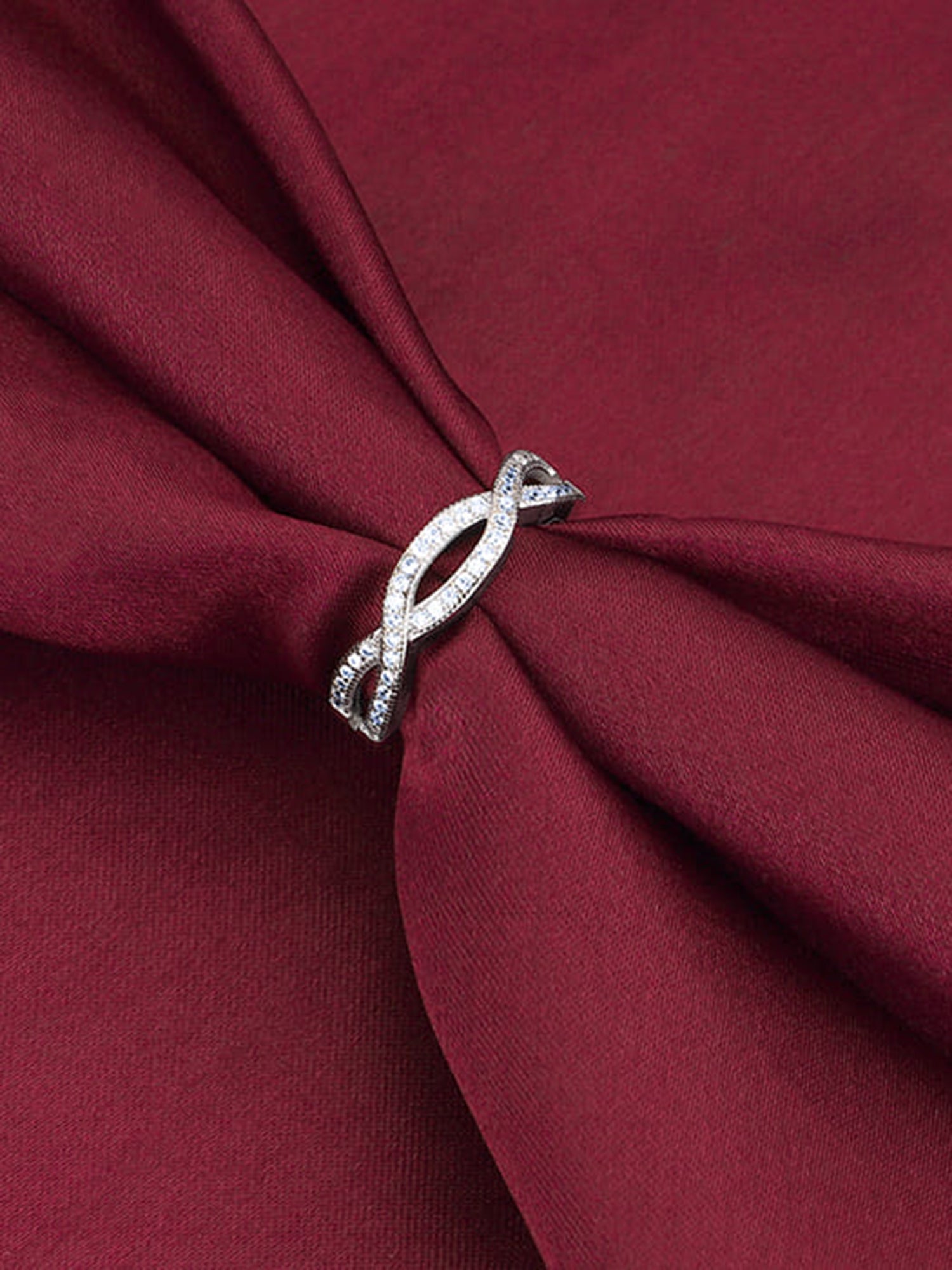 Silver Celtic Zirconia Ring