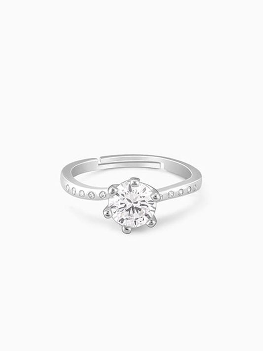 Silver Shine Wave Ring