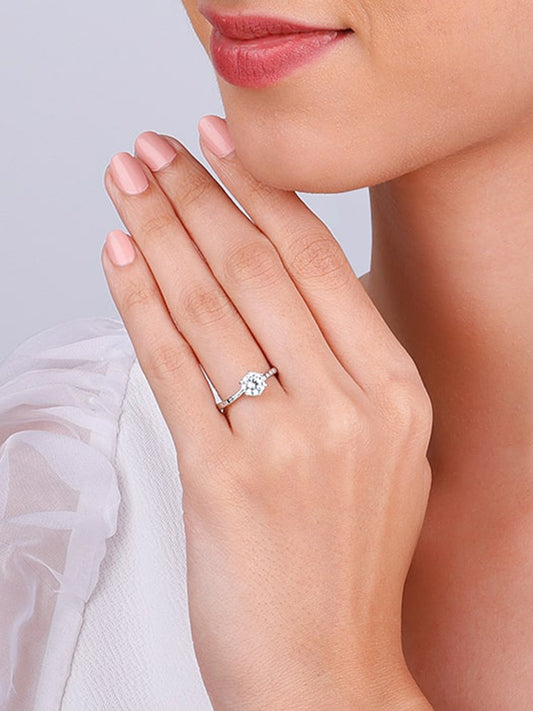 Silver Shine Wave Ring