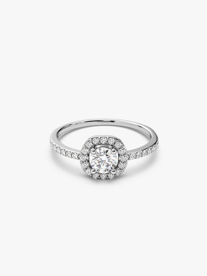 Silver Sparkly Solitaire Ring
