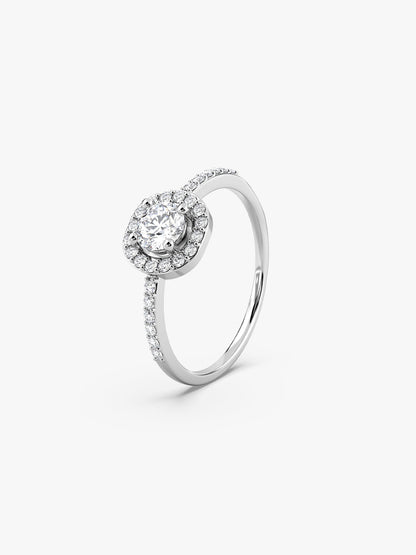 Silver Sparkly Solitaire Ring
