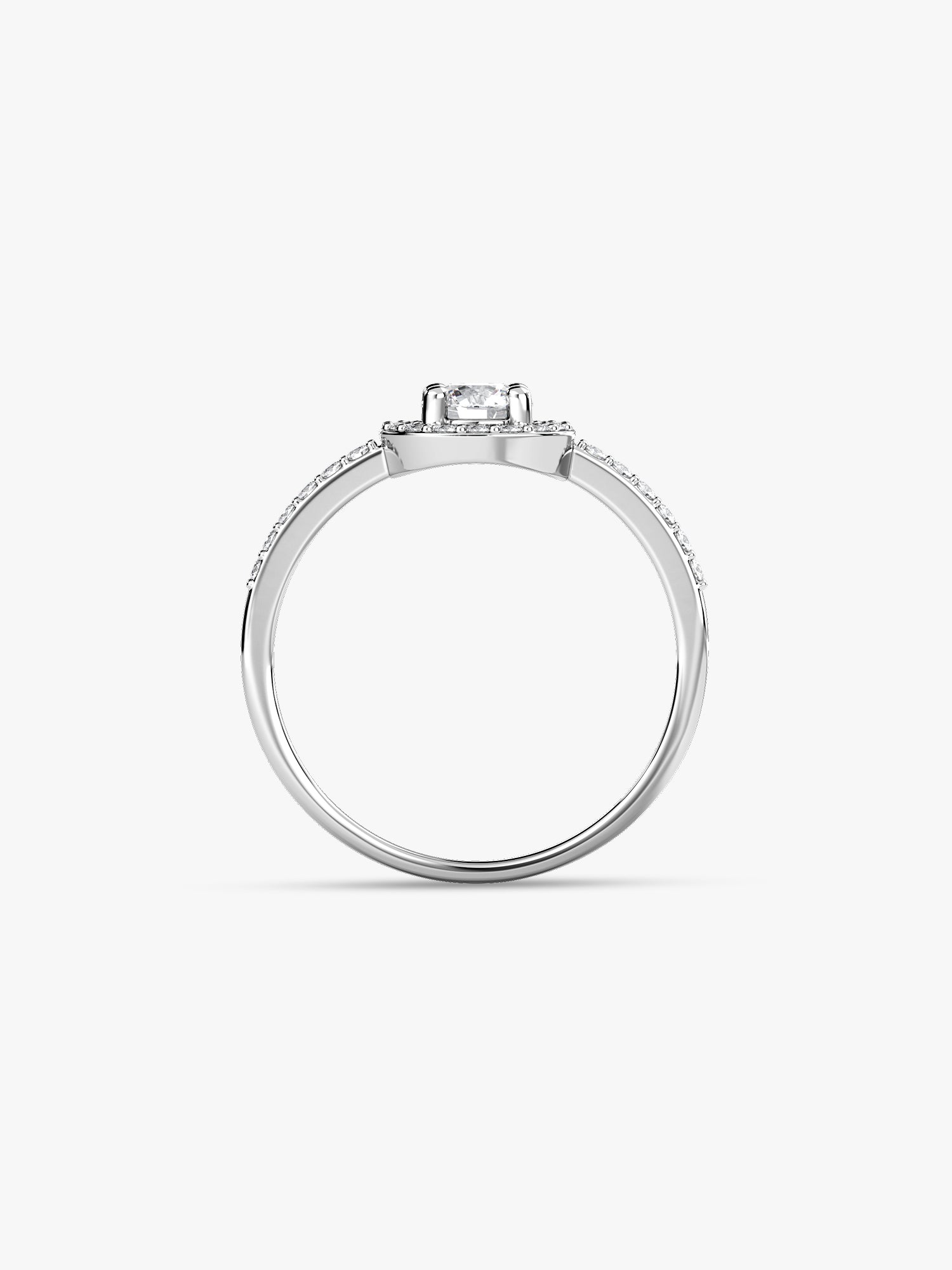 Silver Sparkly Solitaire Ring