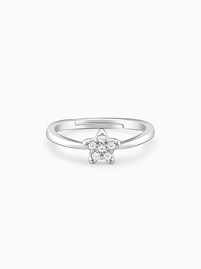 Silver Star Constellation Ring