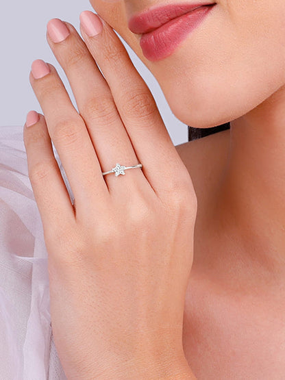 Silver Star Constellation Ring
