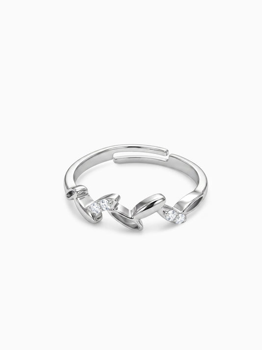 Silver Leaf Desire Ring
