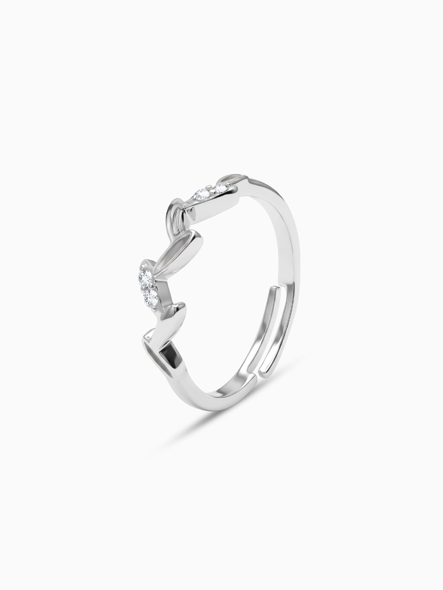 Silver Leaf Desire Ring