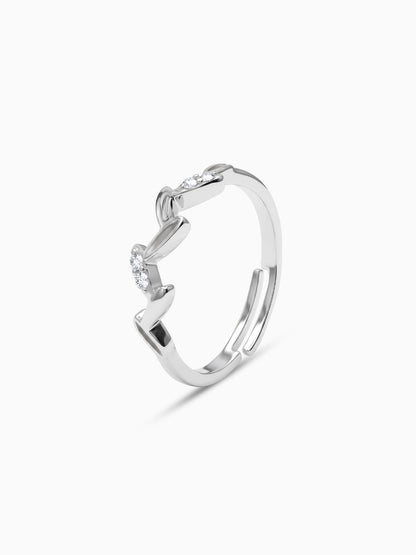 Silver Leaf Desire Ring