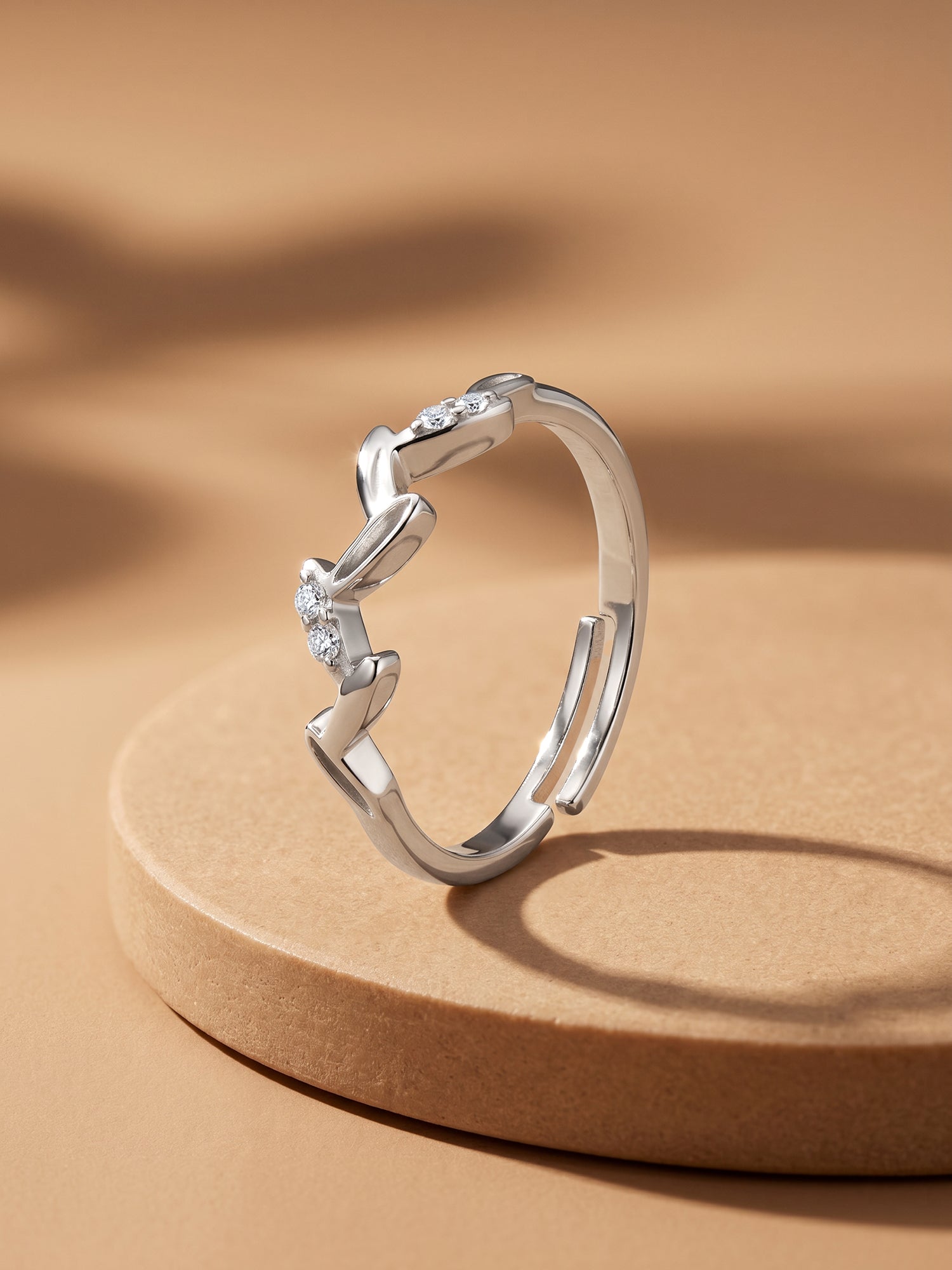 Silver Leaf Desire Ring