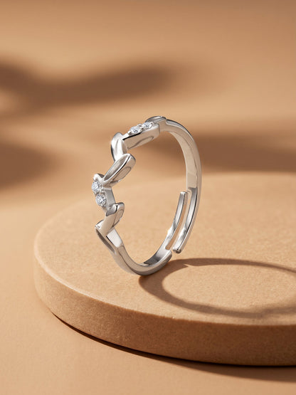 Silver Leaf Desire Ring