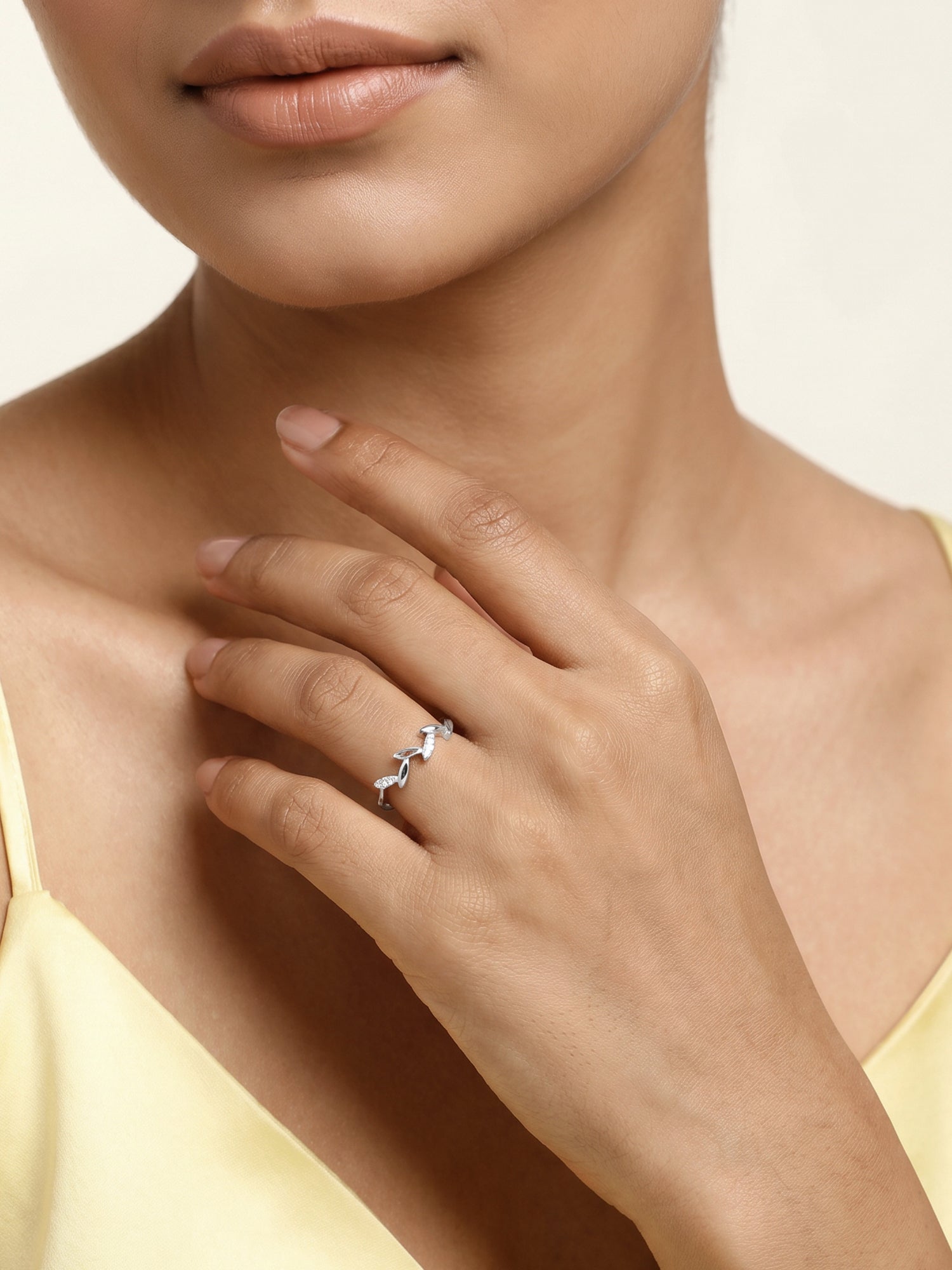 Silver Leaf Desire Ring