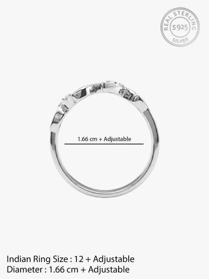 Silver Leaf Desire Ring
