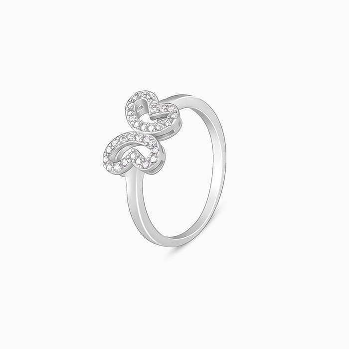 Silver Dashing Butterfly Ring