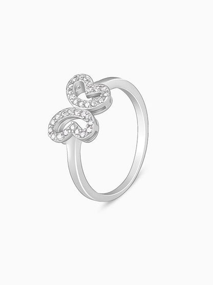 Silver Dashing Butterfly Ring