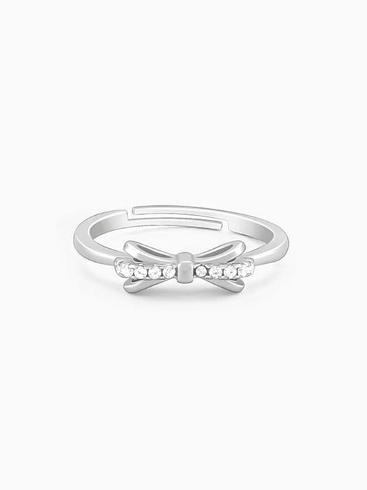 Silver Triple Bow Ring