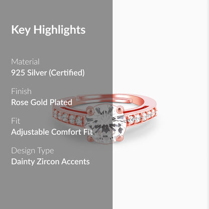 Rose Gold Classic Shimmering Ring