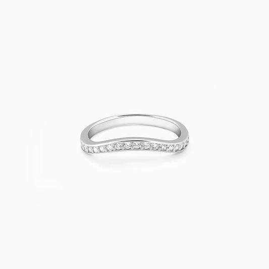 Silver Wave Curve Ring