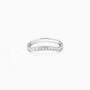 Silver Wave Curve Ring