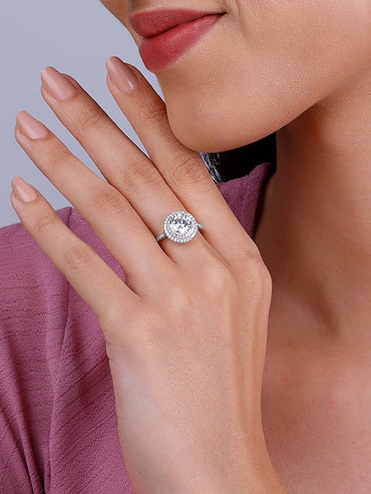 Silver Zia Ring