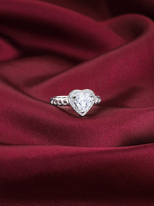 Silver Fall in Love Ring