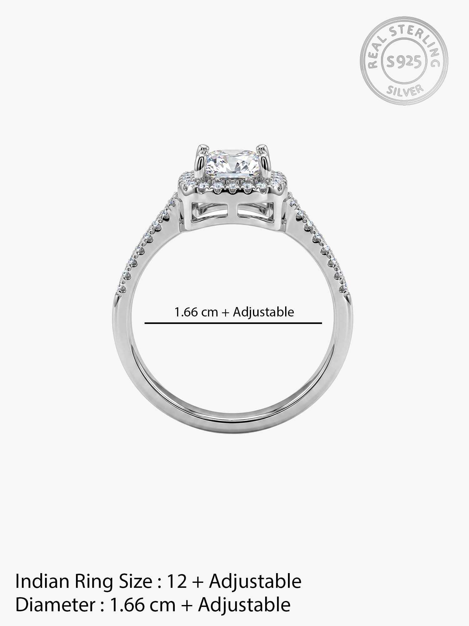 Silver Zircon Soul of Love Ring