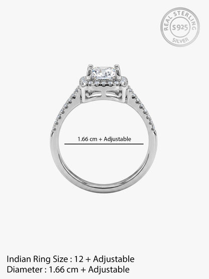 Silver Zircon Soul of Love Ring