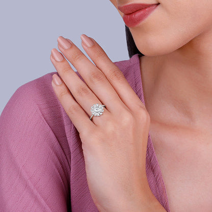 Silver Anemone Ring