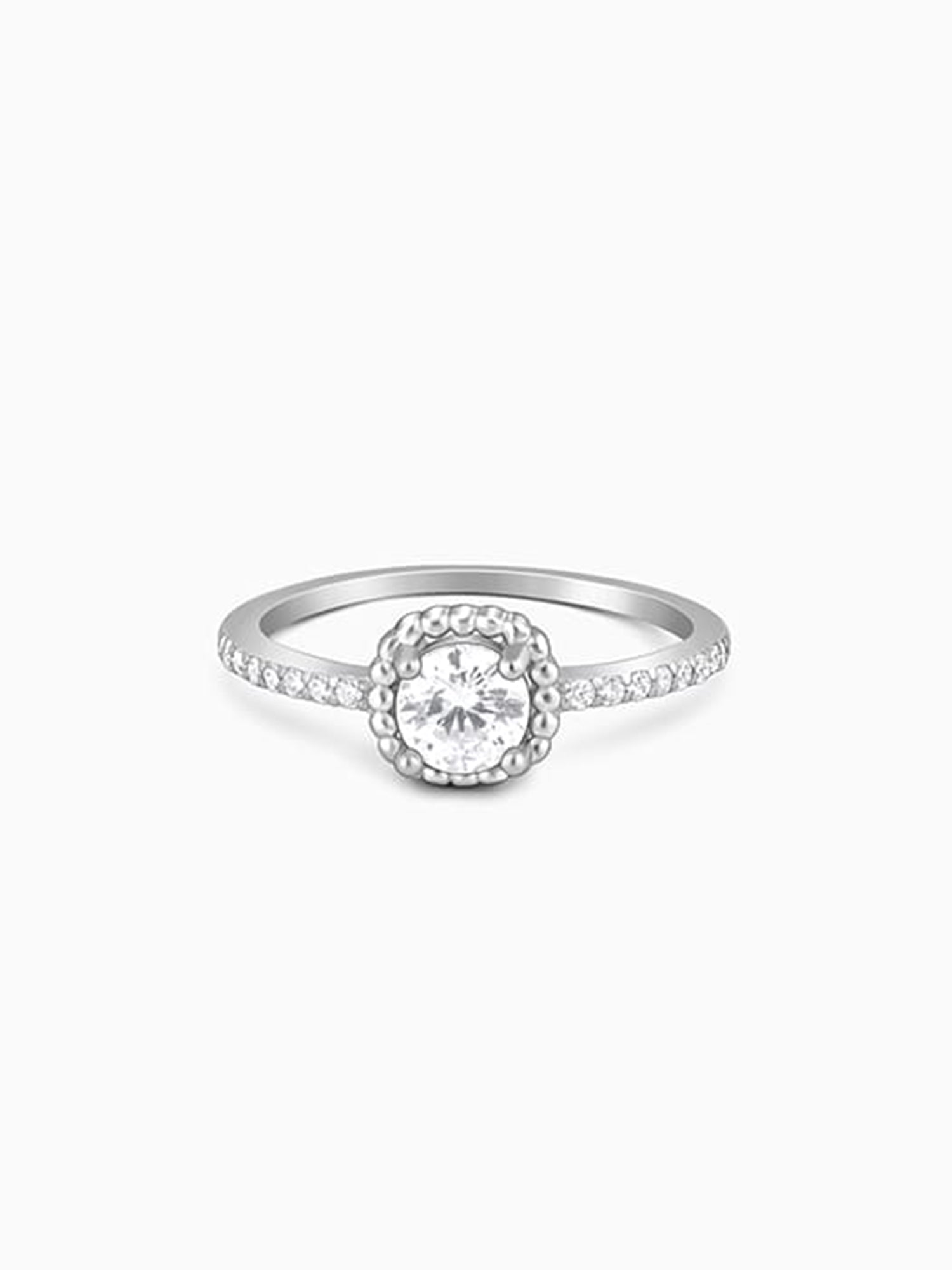 Silver Zircon Stardust Ring