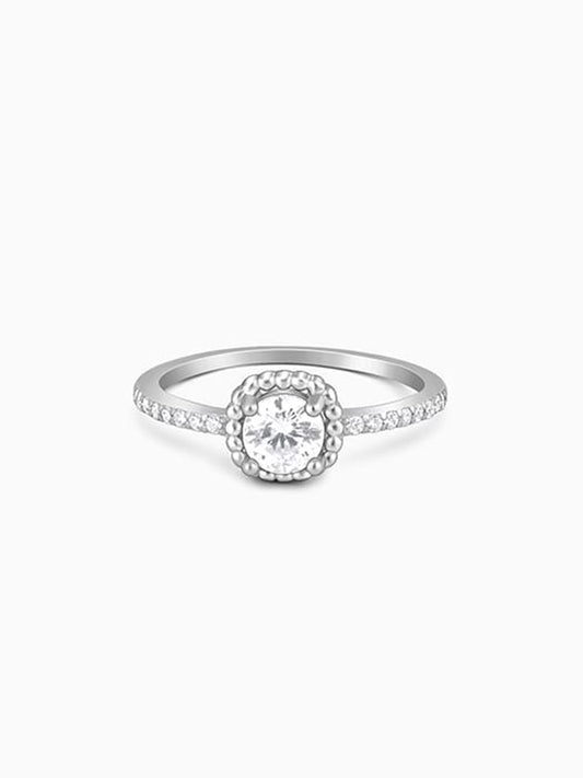 Silver Zircon Stardust Ring