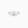 Silver Heart Club Ring
