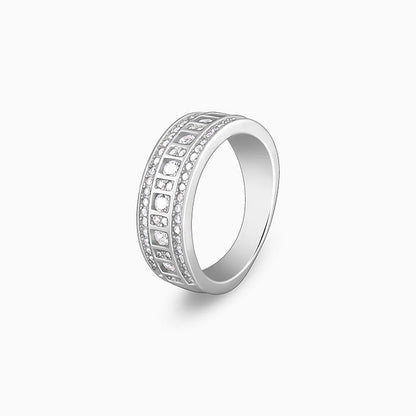 Silver Squares Ring