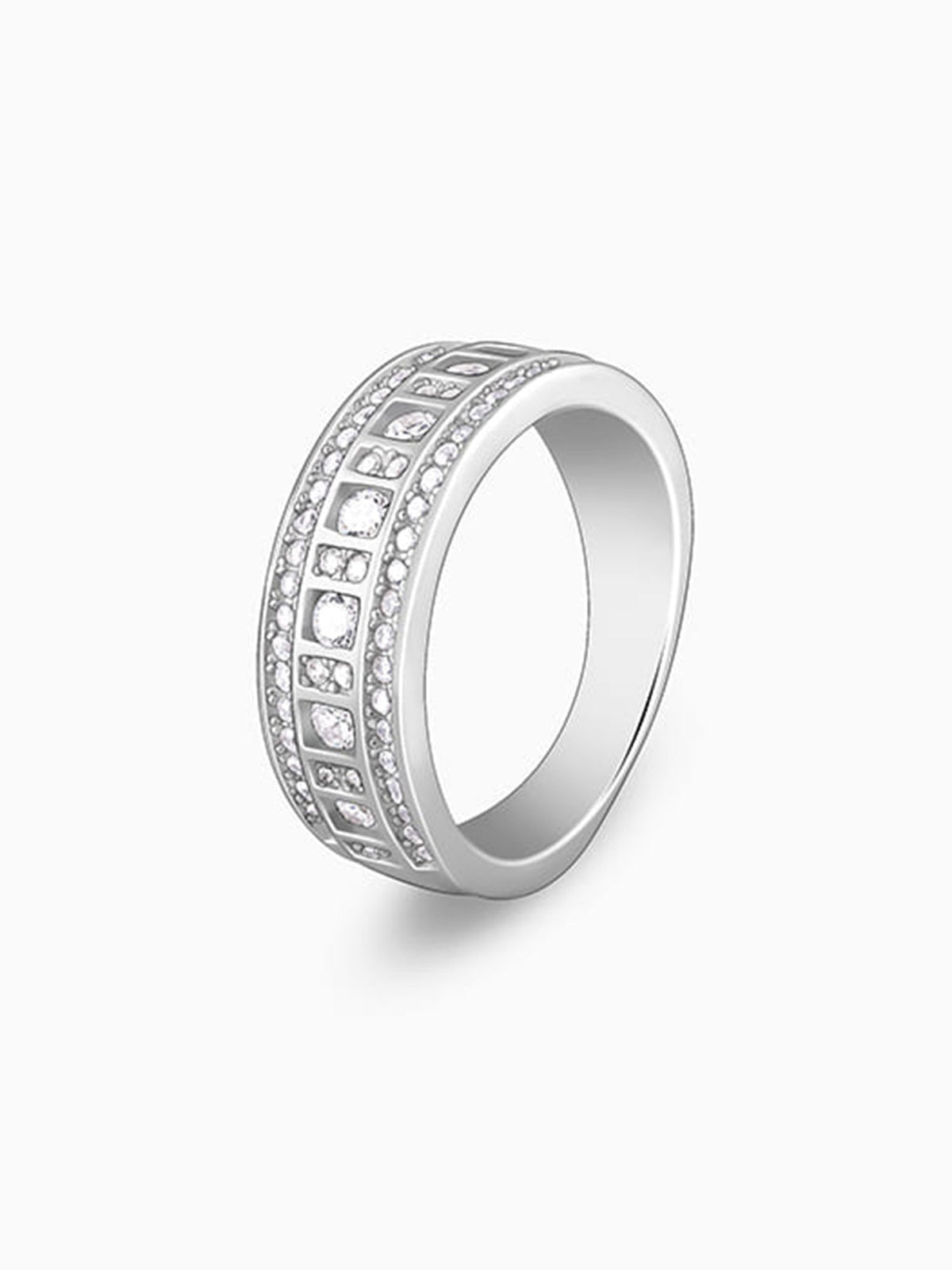 Silver Squares Ring