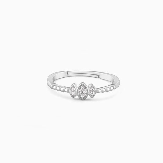 Silver Elliptical Trio Ring
