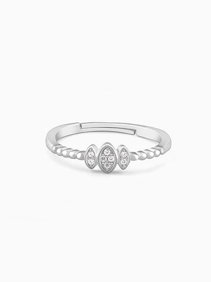 Silver Elliptical Trio Ring