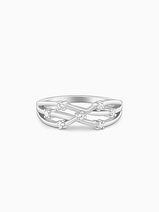 Silver Waved Ring