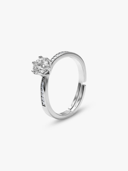 Silver Waver Glam Ring