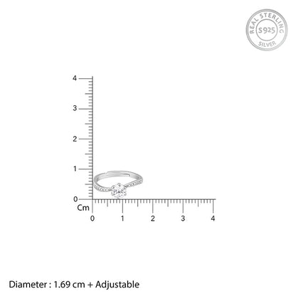 Silver Waver Glam Ring