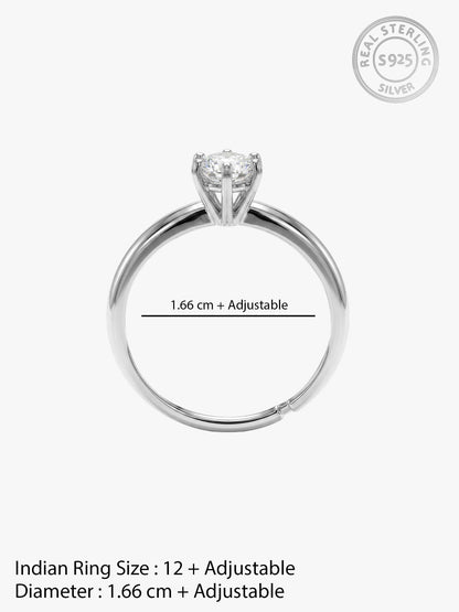 Silver Waver Glam Ring