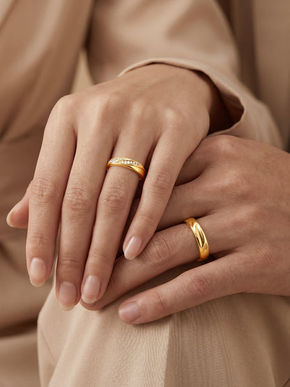 Golden Vintage Couple Bands